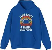 [X.Style] I Like Crabs and Maybe People Crab Hunting Fishing ds021 Hoodie Royal 3XL