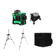 Laser Level Green Self Leveling Tripod 12 Line 360° Rotary Cross Measure Tool