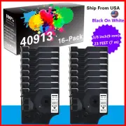 16PK Black on White D1 40913 Label Tape for DYMO LabelManager 360D 450D PC PC II