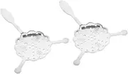 MOLUCKFU Stylish Stainless Steel Absinthe Spoon Colander Strainer Multi-Function Bar Spoon for Cocktails