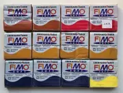 FIMO Soft Polymer Clay Lot 12 Blocks 56g Oven Bake Modeling 5 Colors USA SELLER