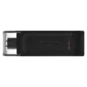 Kingston DataTraveler 70 64GB USB 3.2 Gen 1 Black Flash Drive
