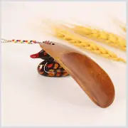 Natural Wooden Shoe Horn with Hanging Strap Spoon Shoes Horn for Men Women Kids