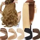 Invisible Wire In no Clip Remy Human Hair Extensions Line Headband Hidden Weft a