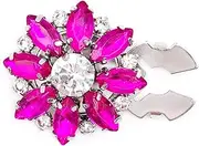Rhinestone Flower Button Cover Embellishment for Crafts, Business & Wedding, Small, Zinc, rhinestone