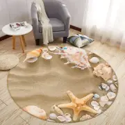3D Sand Conch Starfish O11790 Game Rug Mat Elegant Photo Carpet Mat Fay