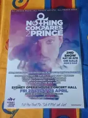 PRINCE - NOTHING COMPARES 2 PRINCE - 2018 Australia Laminated Tour Poster SYDNEY