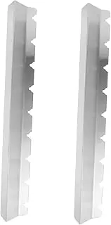 GAROZATION 1Pair Stainless Steel Kebab Skewers Holder Rack for BBQ Grilling Versatile Metal Skewers Support for Wood Bamboo Flat Sticks Easy to Clean Durable Design