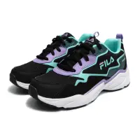 在飛比找momo購物網優惠-【FILA】女 慢跑鞋 運動鞋 老爹鞋 復古運動鞋-黑/紫/