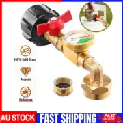 Upgraded Propane Refill Adapter w/ Valve and Gauge, Easy to Use, Solid Brass √