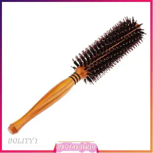 Wood Barrel Brush Roller Round Hairbrush for Flipping Hair &