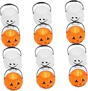 Alipis 12pcs Pumpkin Ghost Candy Bucket Candy Party Snack Storage Buckets Halloween Props Halloween Supplies Party Favor Plastic