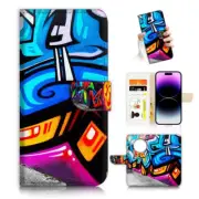( For Optus X Pro 5G 2024 model) Flip Case Cover AJ26426 Graffiti