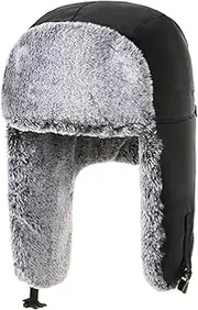 [Generic] Male Winter Thick Warm Snow Hat with Earflaps Woman Waterproof Ski Hat Adult Outdoor Sport Cap Man Big Size Hats