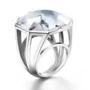 Baccarat Sterling Silver, Crystal Ring 2611906