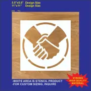 Handshake - Reusable, Flexible Plastic Stencil
