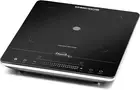 Single Ring Cooking Plate Induction with Ceramic Glass, Black/Silver