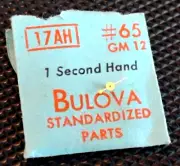 Bulova 17AH Pocket Watch Second Hand Gold Modern 12 watch repair part #65