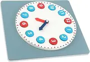 Kisangel Wooden Early Learning Clock for Montessori Educational Learning Safe Wooden Clock for Developing Concepts for Home and Classroom Use
