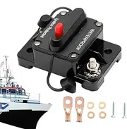 Circuit Breaker with Reset Button | Manual Reset 12v-48v Dc for Car Audio System Protection,Heavy Duty Automotive Current Overload Protector for Marine, Suvs