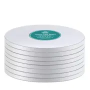 White Cake Drums Round 14 Inch Cake Boards with 1/2-Inch Thick Smooth Edges f...
