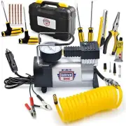 12V DC Best Air Compressor Tire Inflator with Gauge, 150 PSI Portable Air Pump