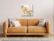 Art Source Lush Botanical Serenity I, 24"x 24" Embellished Canvas Art Gallery...