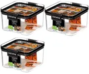 3 Pack Sistema Ultra Tritan Container 460ML Plastic Food Storage