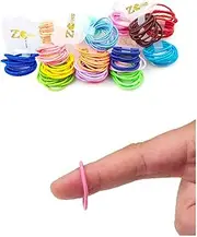 ZCOINS 100pcs Baby Hair Ties for Thin Hair Girls, Mini Hair Bands Elastics for Baby Girls, Small Elastic Ties for Newborn Toddler Hair Accessories, Toddler Rubber Bands Multicolor