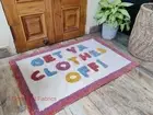 Handmade Multicolor Soft Wool Bath Mat , Doormat , Kitchen Mat , Table Mat