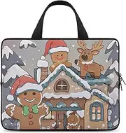 Laptop Case Sleeve Shockproof Computer Carrying Bag Gingerbread Small Home Laptop Bag Tote Lightweight Notebook Case Cover Traveling Briefcase Handle Bags for Travel Business 17inch