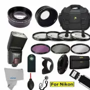 Nikon D5300 / D5200 Camera Advanced Accessory Kit - Flash, Bag, Lenses & Filters
