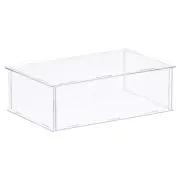 Acrylic Display Case Plastic Box Cube Storage Box Transparent 36x26x10.5cm
