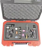 2 in 1 Air Angle and Air Straight Die Grinder Kits Carry Case Accessories xx881