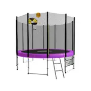 Kahuna Blizzard 10ft Trampoline With Basketball Set Purple