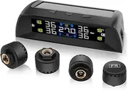 2025 Newest Tyre Pressure Monitoring System with - - , TPMS with 4 External sensors & 6 Alarm Modes, LCD Display, Auto Sleep Mode