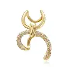 Ear Cuff 14k Gold Plated CZ Stone Luxury Jewelry