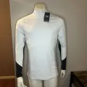 Under Armour Shirt Base Layer ColdGear Infrared White 1368026-100 Mens Medium