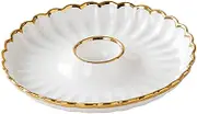FELTECHELECTR Chips and Salad Serving Dish Sauce Dishes Mixing Bowl Platter Round Dumpling Plate Bowls Sushi Mat Sushi Mat Dip Pots Soy Sauce Plates Dinner Serving Plate Tableware Clear Ceramics