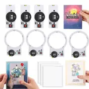 8PCS/Set 4Pcs Circular Halo 5 Lights & 4Pcs Creative 1Easy Halo Lights & Easy...