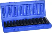 (1203MD) 3/8" Drive 13-Piece 12-Point Deep Metric Socket Set
