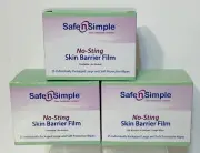 3 BOXES Safe n' Simple SNS00807 No Sting Skin Barrier Wipes 3BX/25EA Exp.2024/25