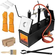 Portable 3 Burner Propane Forge, Large Capacity Square Forging Furnace Blacksmithing DFPROF3+2D
