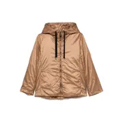 [Max Mara The Cube] Max Mara The Cube Satin Hooded Jacket 38 IT BROWN