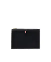 Thom Browne 4-Bar Tab Zipped Document Holder One size navy blue