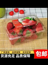 在飛比找Yahoo!奇摩拍賣優惠-一次性水果包裝盒 草莓包裝盒 一斤裝水果包裝盒PET透明塑料