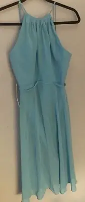 Azazie Bridesmaid Dress Alayna Style Color Pool Junior Size 16