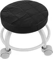 Gatuida Rolling Beauty Stool with Wheels Low Height Swivel Seat for Salon Workshop Garage Durable Round Mechanic Stool for Comfortable Pedicures Grooming