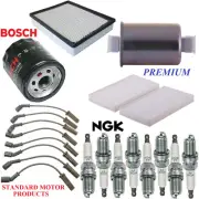 Tune Up Kit Filters Wire Plugs For GMC YUKON XL 1500 V8 6.0L, SQUARE COIL 01-02