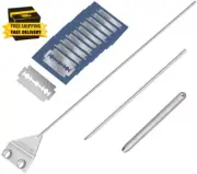 Aquarium Scraper, 25.6" Stainless Steel Scraper Cleaning Razor with 10 Blades f